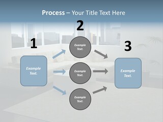 A Living Room With A Couch And A Coffee Table PowerPoint Template