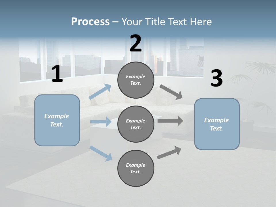 A Living Room With A Couch And A Coffee Table PowerPoint Template