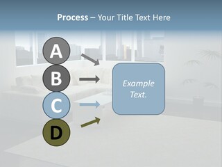 A Living Room With A Couch And A Coffee Table PowerPoint Template