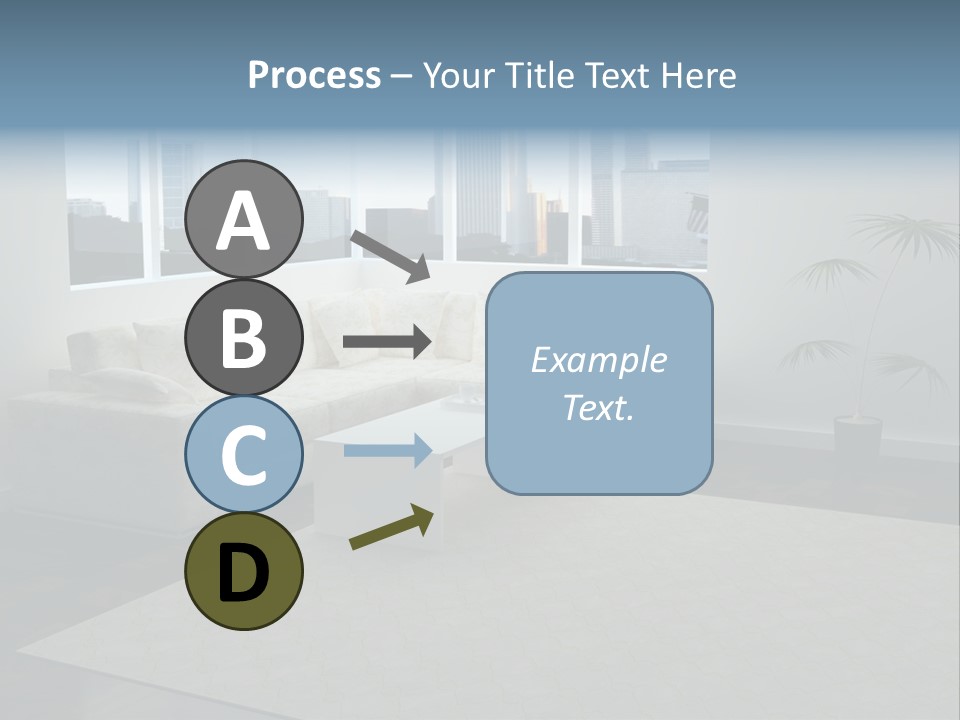 A Living Room With A Couch And A Coffee Table PowerPoint Template