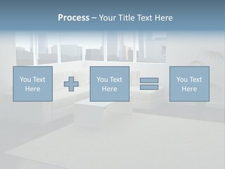 A Living Room With A Couch And A Coffee Table PowerPoint Template