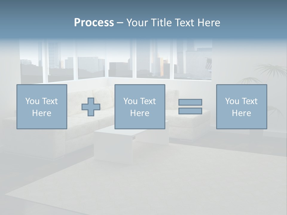 A Living Room With A Couch And A Coffee Table PowerPoint Template