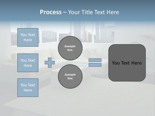A Living Room With A Couch And A Coffee Table PowerPoint Template