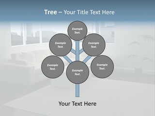 A Living Room With A Couch And A Coffee Table PowerPoint Template