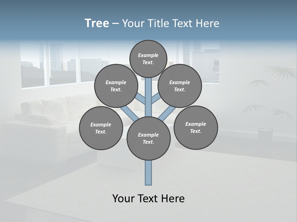 A Living Room With A Couch And A Coffee Table PowerPoint Template