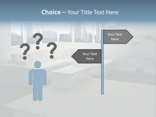 A Living Room With A Couch And A Coffee Table PowerPoint Template