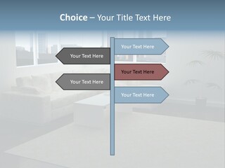 A Living Room With A Couch And A Coffee Table PowerPoint Template