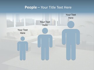 A Living Room With A Couch And A Coffee Table PowerPoint Template