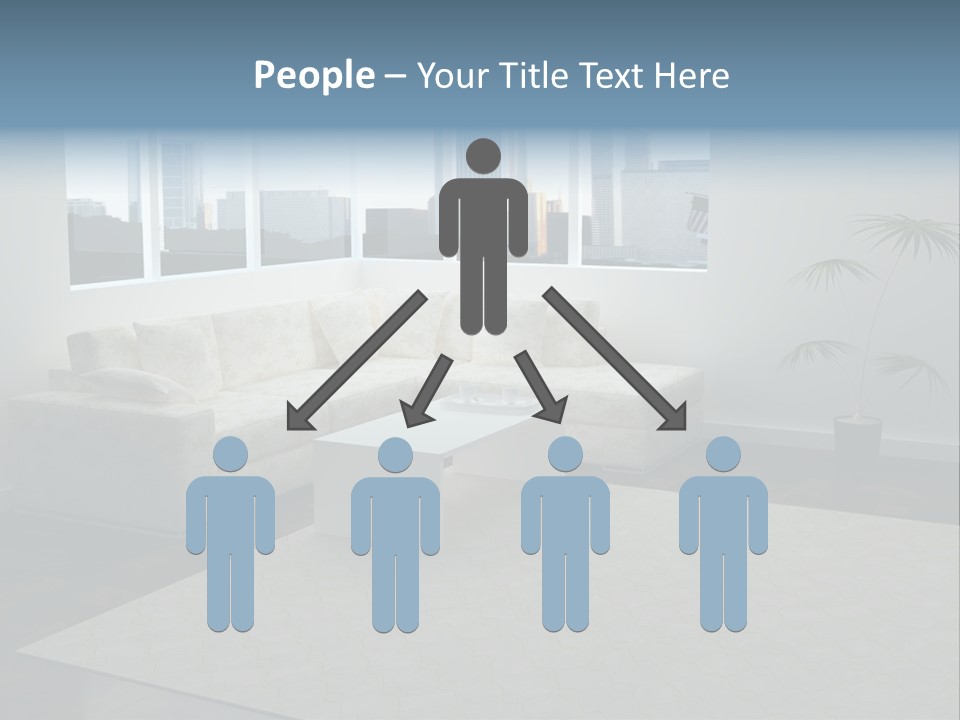A Living Room With A Couch And A Coffee Table PowerPoint Template
