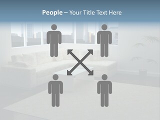 A Living Room With A Couch And A Coffee Table PowerPoint Template