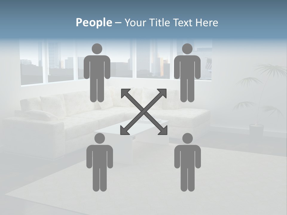 A Living Room With A Couch And A Coffee Table PowerPoint Template
