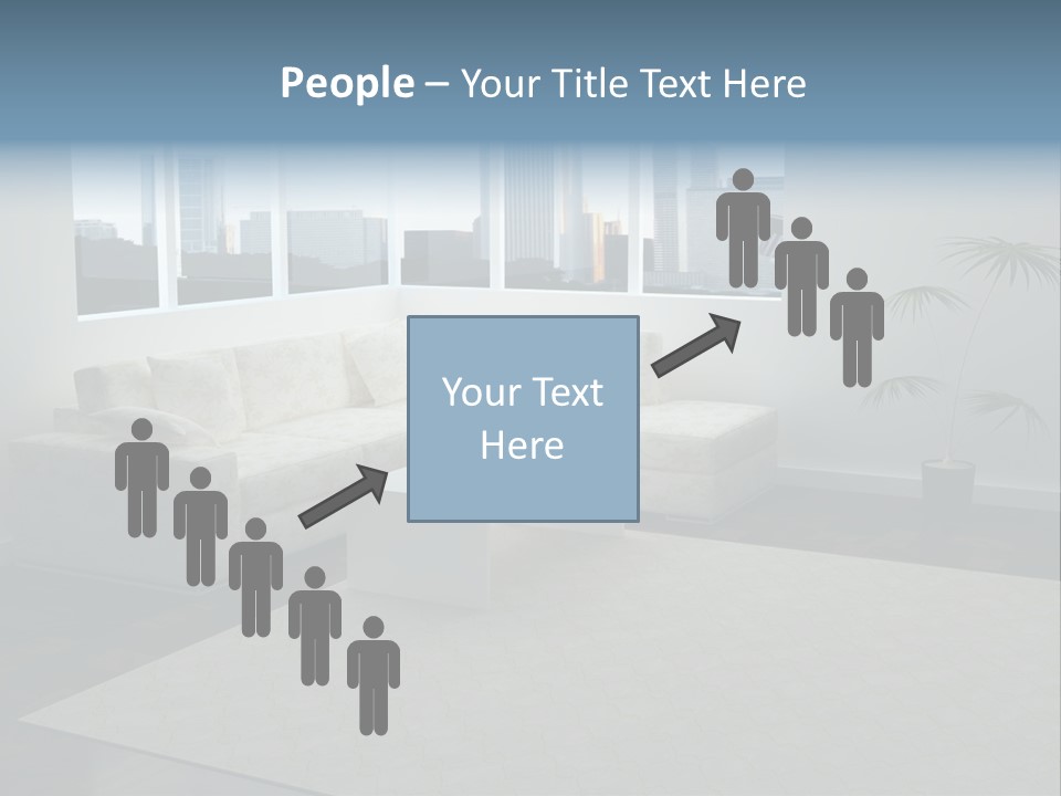 A Living Room With A Couch And A Coffee Table PowerPoint Template