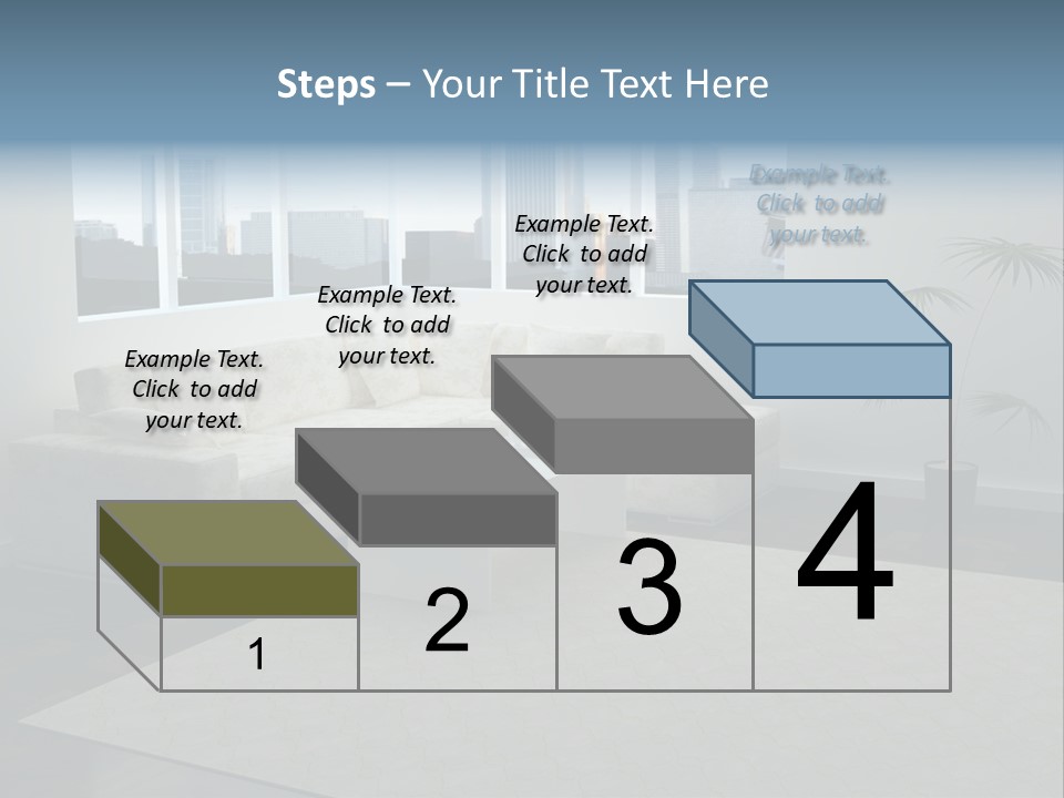 A Living Room With A Couch And A Coffee Table PowerPoint Template