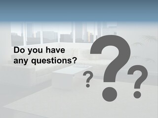 A Living Room With A Couch And A Coffee Table PowerPoint Template
