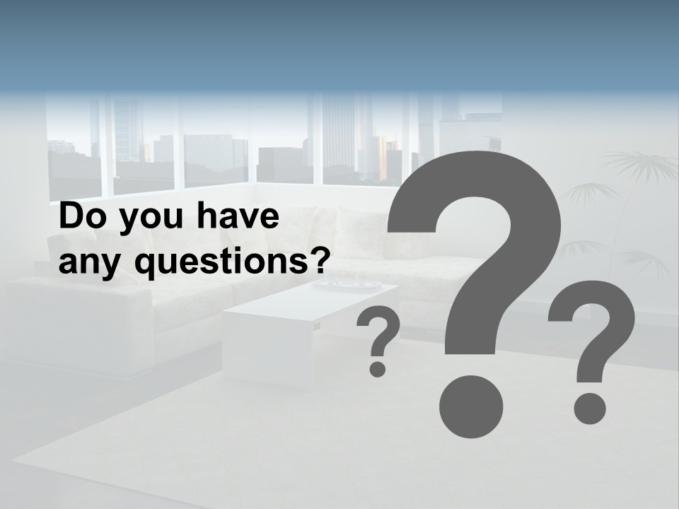A Living Room With A Couch And A Coffee Table PowerPoint Template