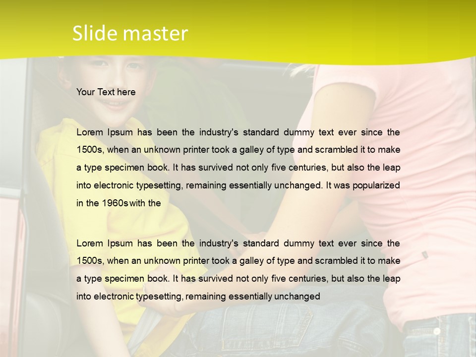 Mom Caucasian Portrait PowerPoint Template