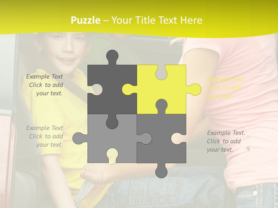 Mom Caucasian Portrait PowerPoint Template