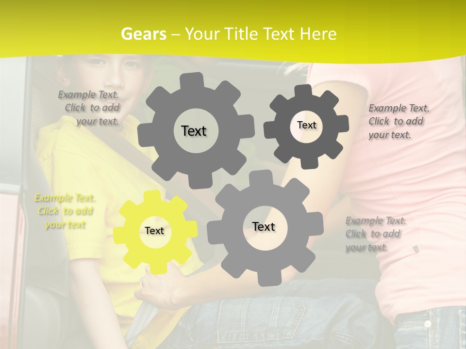 Mom Caucasian Portrait PowerPoint Template