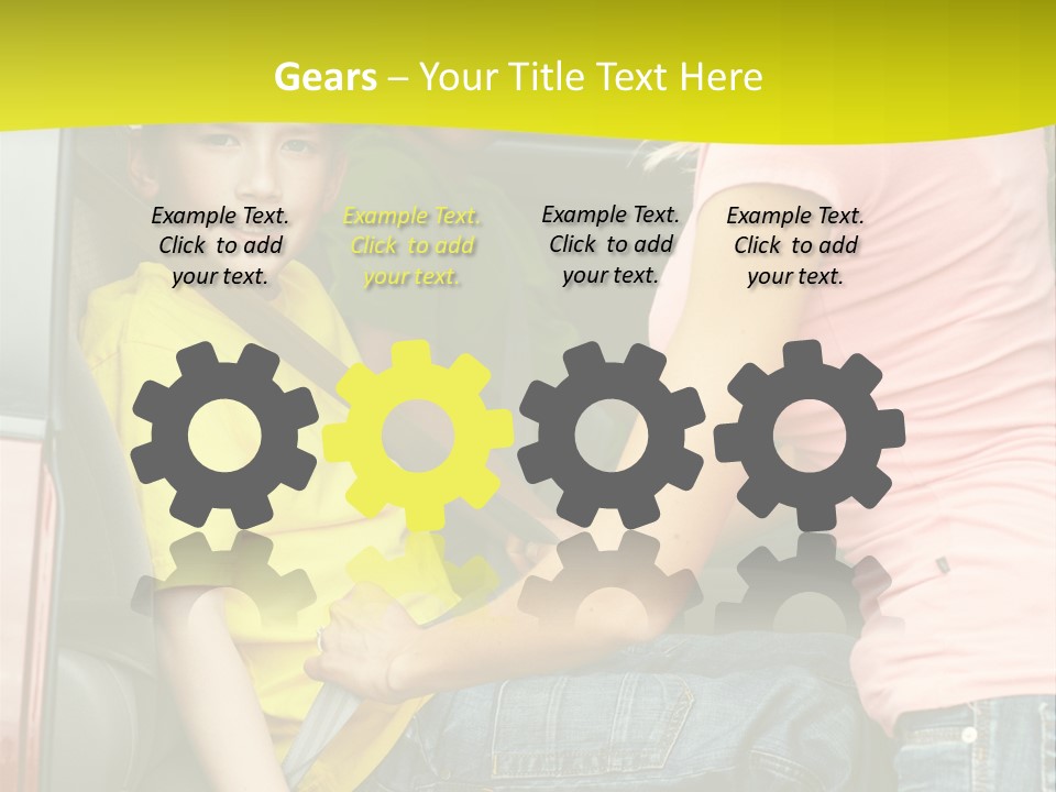 Mom Caucasian Portrait PowerPoint Template