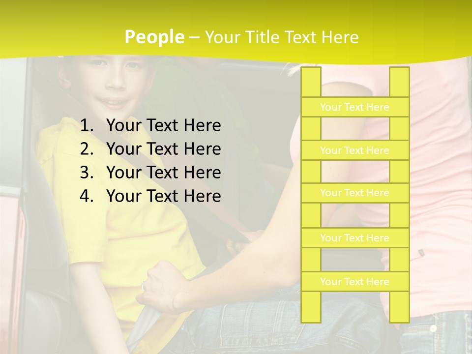 Mom Caucasian Portrait PowerPoint Template