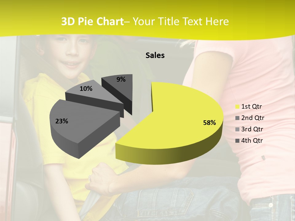 Mom Caucasian Portrait PowerPoint Template