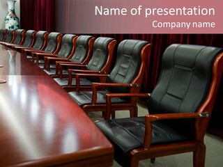 Modern Executive Table PowerPoint Template