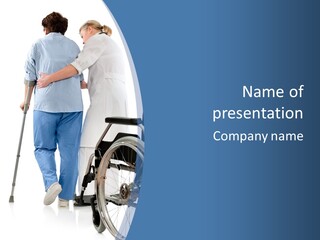 Disability Doctor Caucasian PowerPoint Template