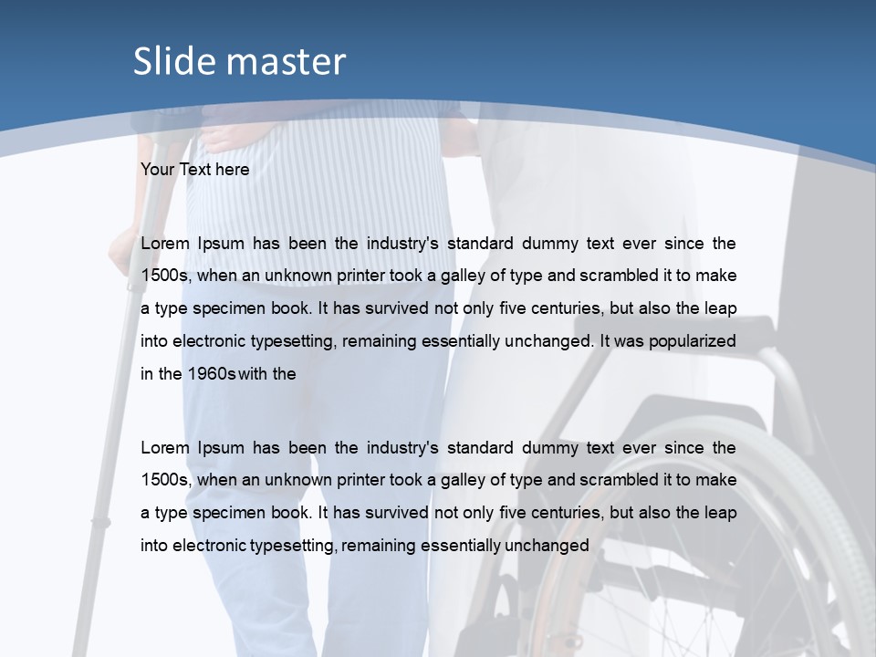 Disability Doctor Caucasian PowerPoint Template