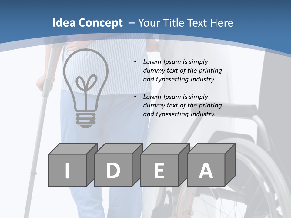 Disability Doctor Caucasian PowerPoint Template