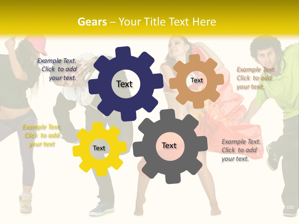 Female Posing Fitness PowerPoint Template