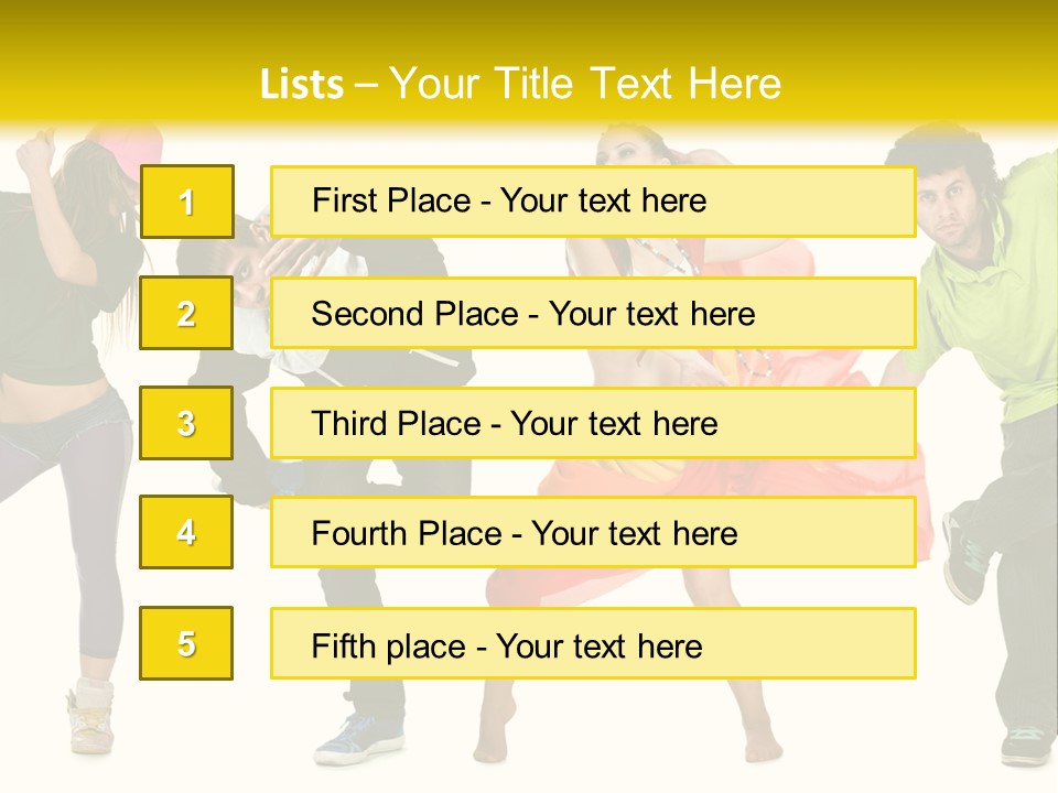 Female Posing Fitness PowerPoint Template