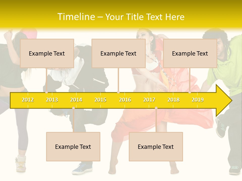 Female Posing Fitness PowerPoint Template