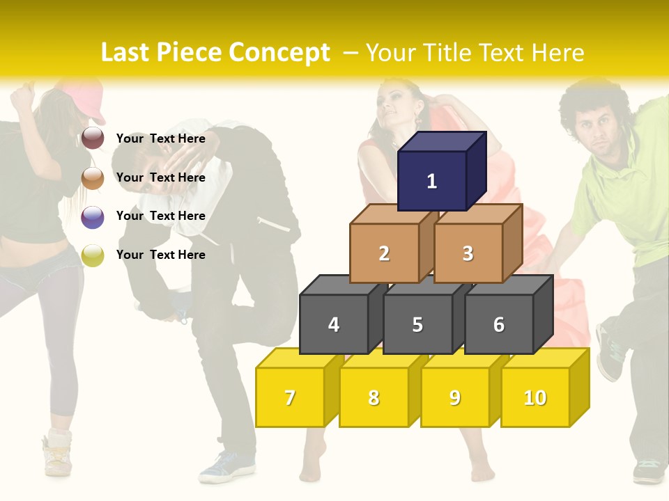 Female Posing Fitness PowerPoint Template