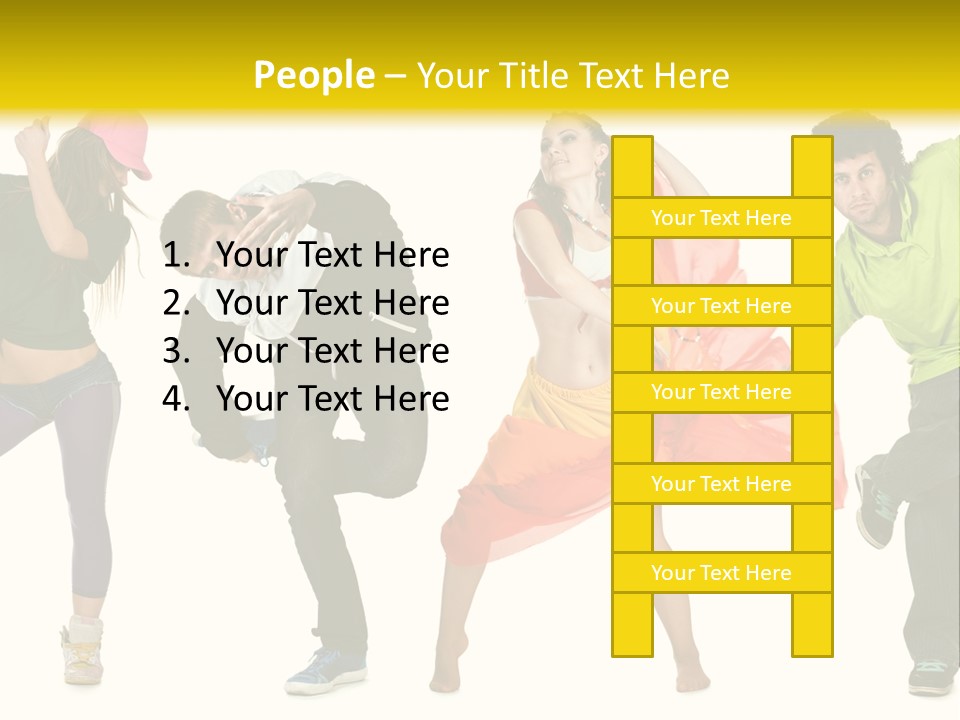 Female Posing Fitness PowerPoint Template