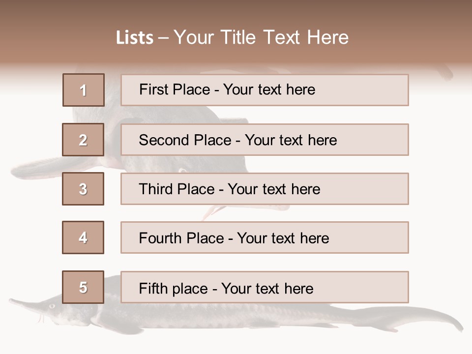 Seafood Closeup Sturgeon PowerPoint Template