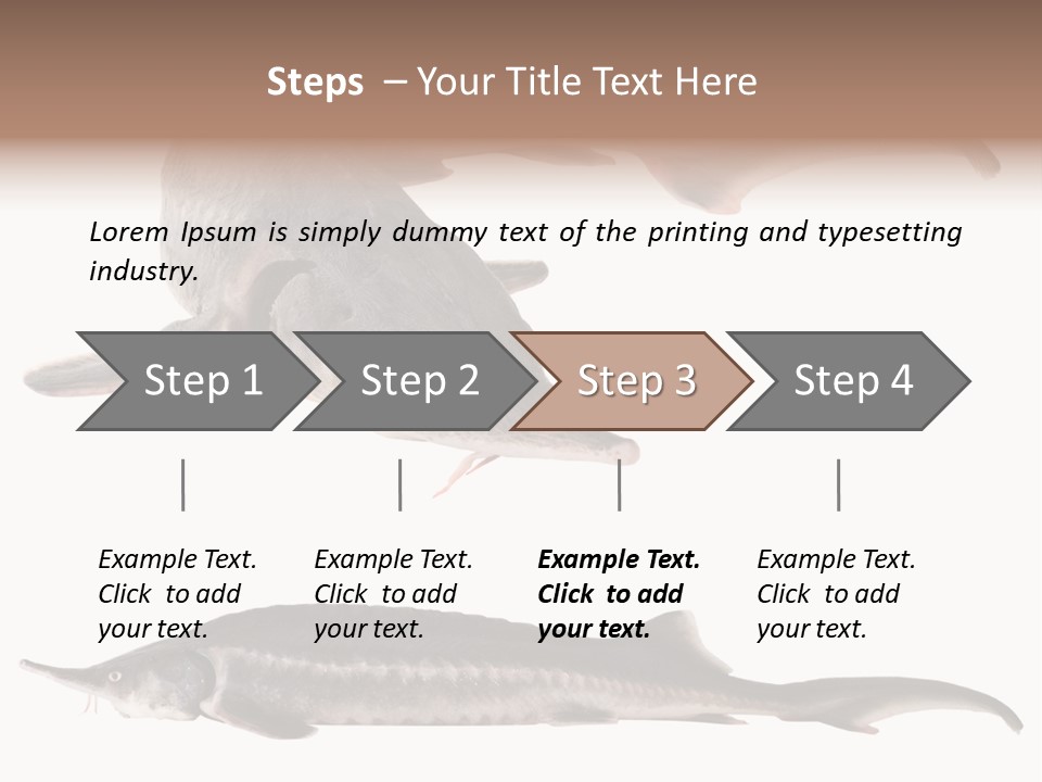 Seafood Closeup Sturgeon PowerPoint Template