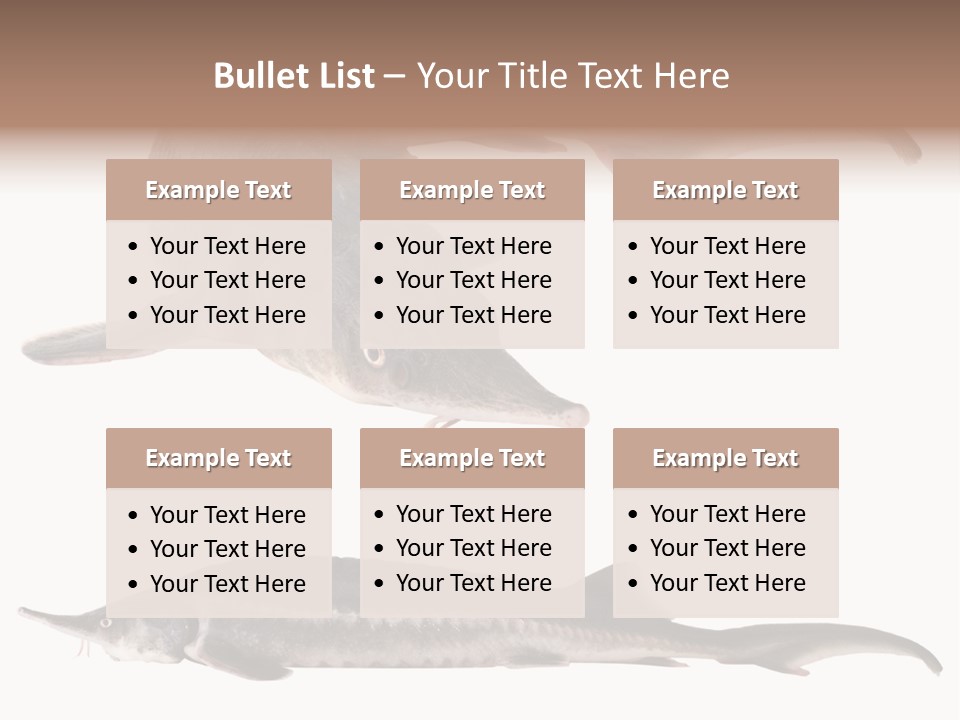 Seafood Closeup Sturgeon PowerPoint Template