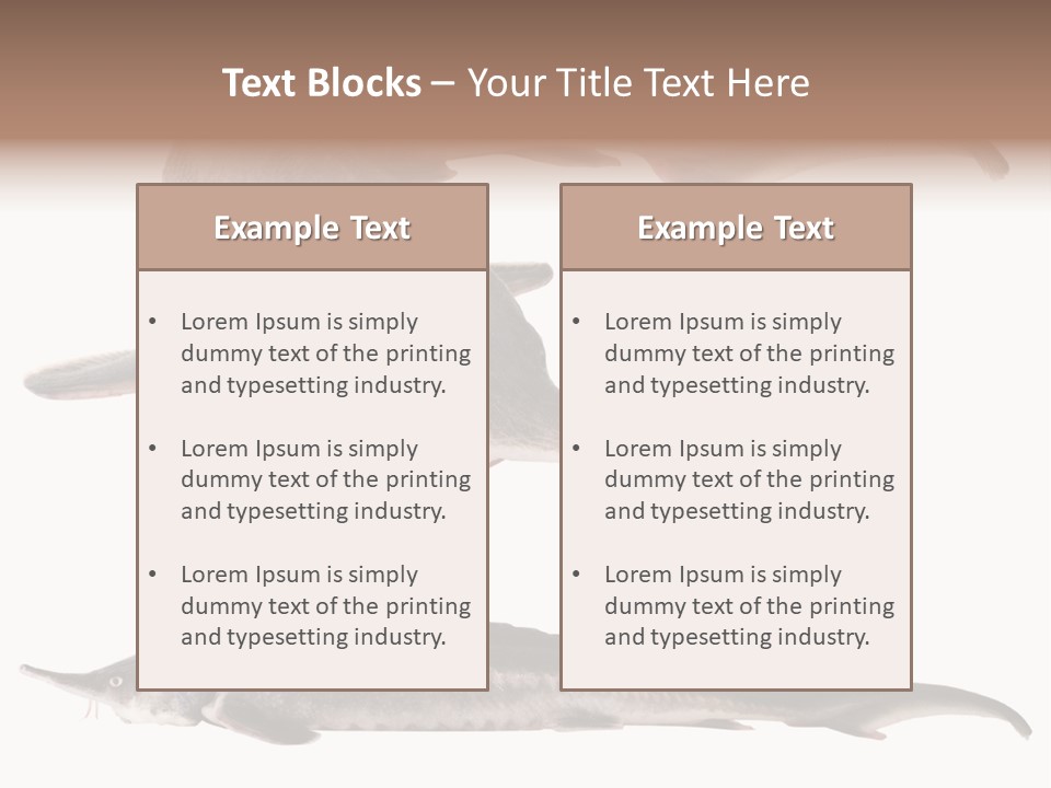 Seafood Closeup Sturgeon PowerPoint Template