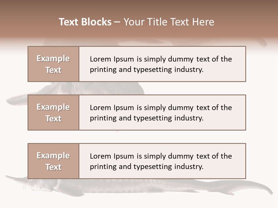 Seafood Closeup Sturgeon PowerPoint Template