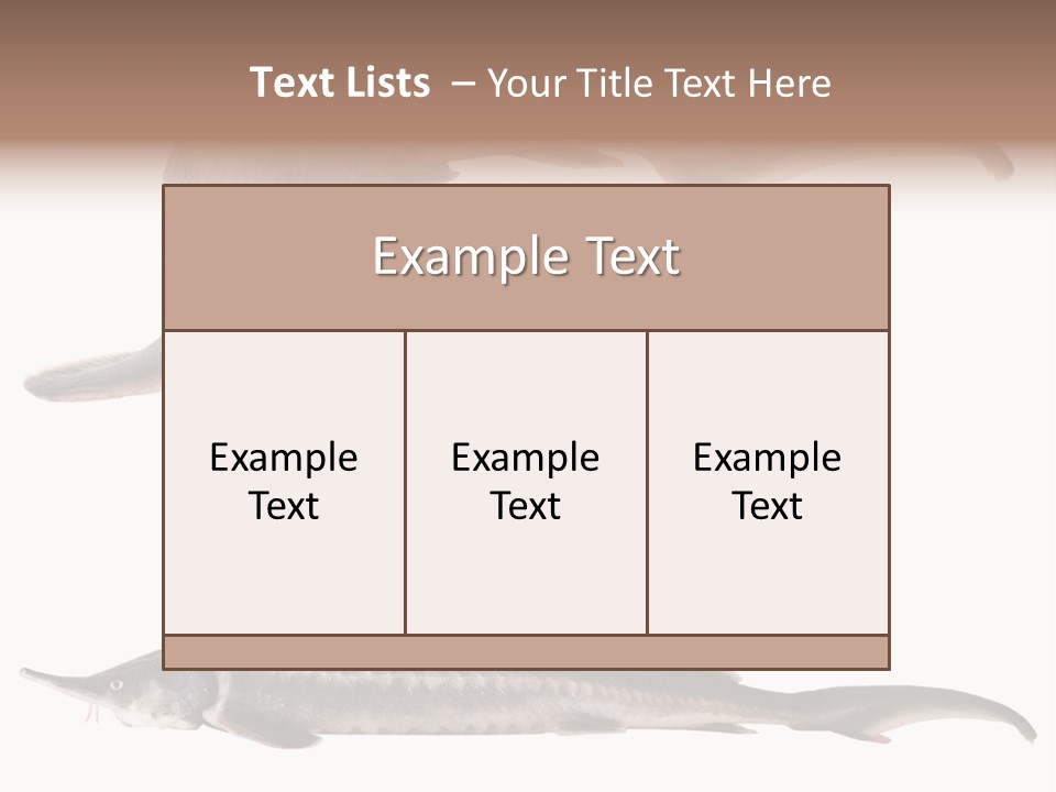 Seafood Closeup Sturgeon PowerPoint Template