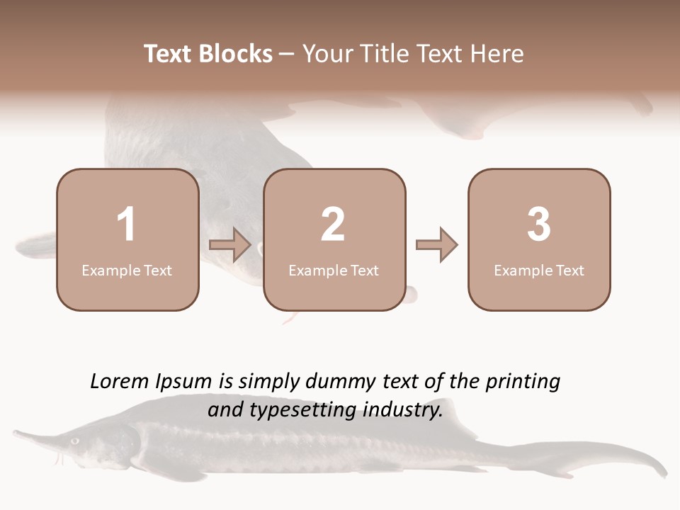 Seafood Closeup Sturgeon PowerPoint Template