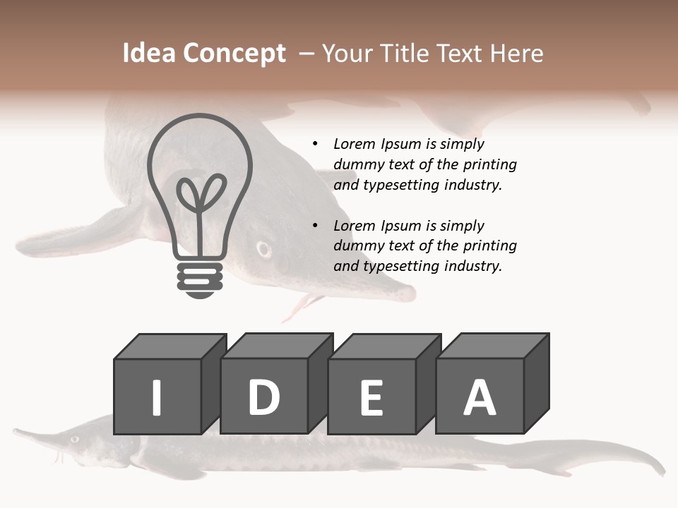 Seafood Closeup Sturgeon PowerPoint Template