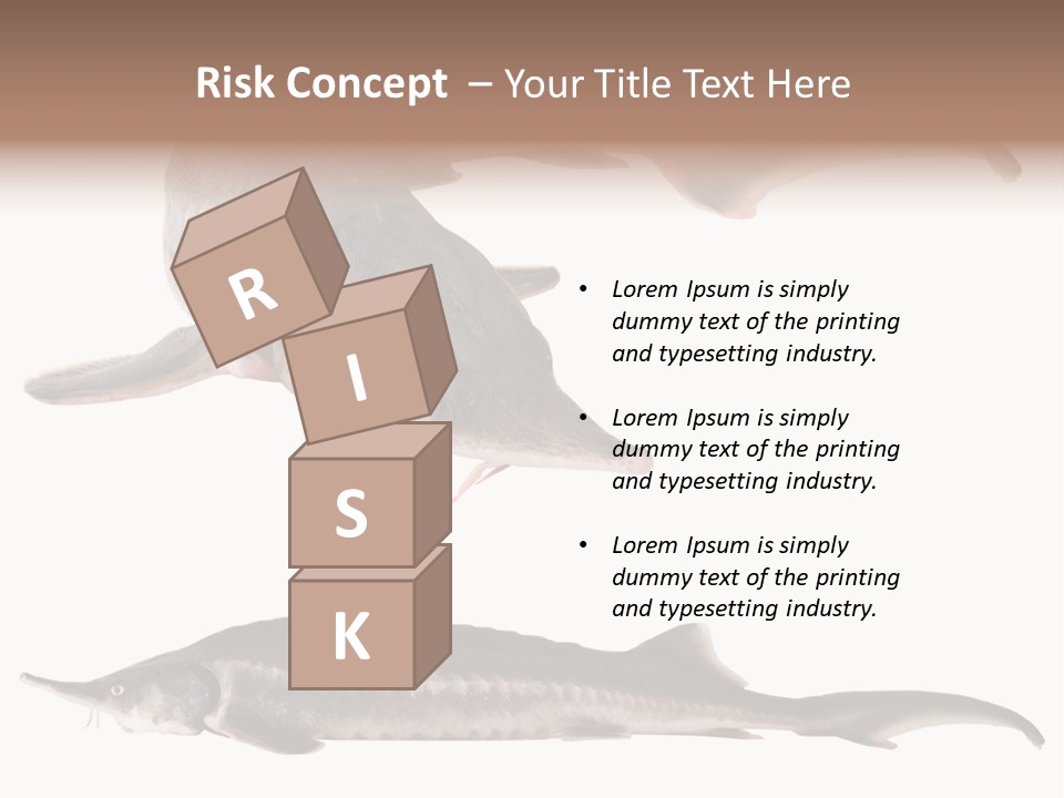 Seafood Closeup Sturgeon PowerPoint Template