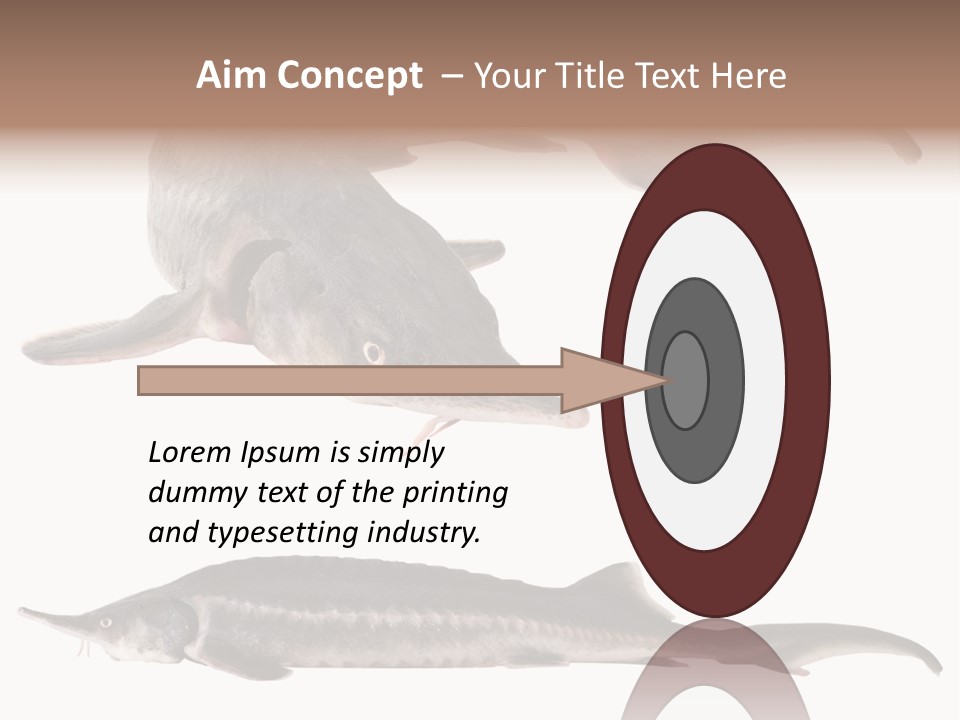 Seafood Closeup Sturgeon PowerPoint Template