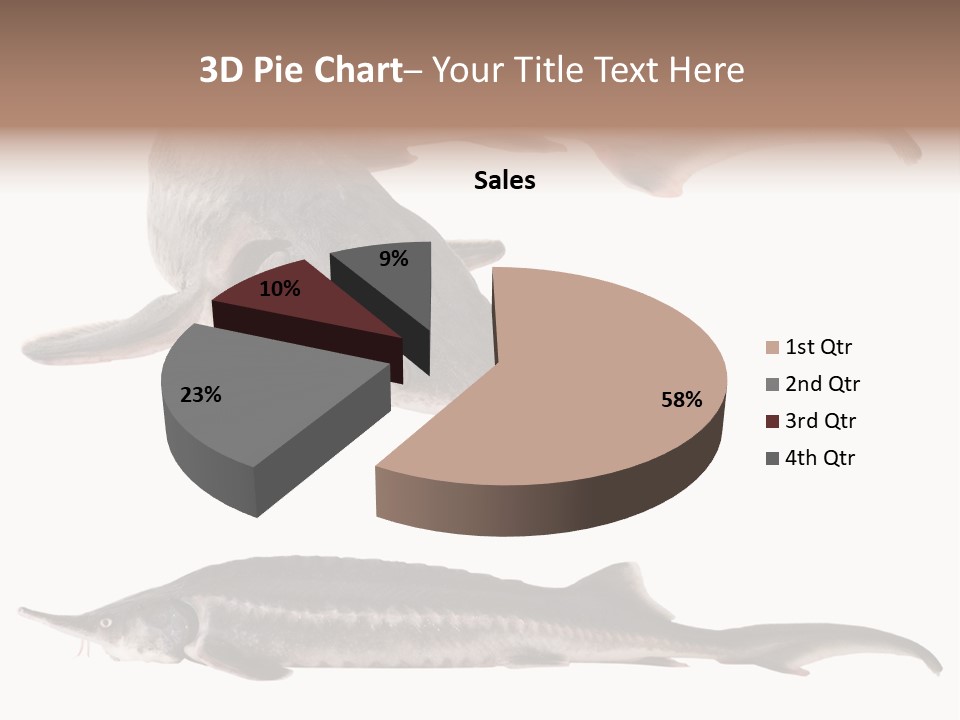 Seafood Closeup Sturgeon PowerPoint Template