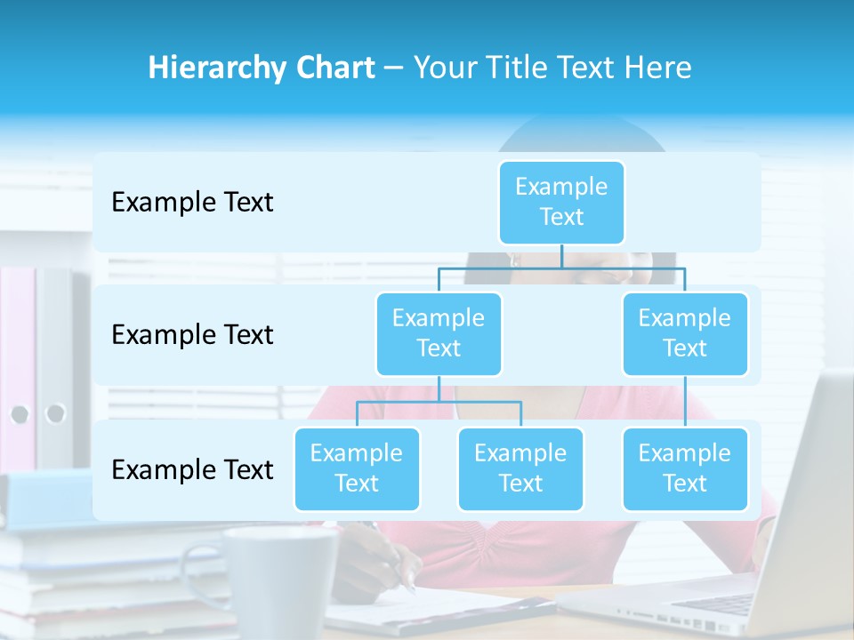 A Woman Sitting At A Desk With A Laptop PowerPoint Template