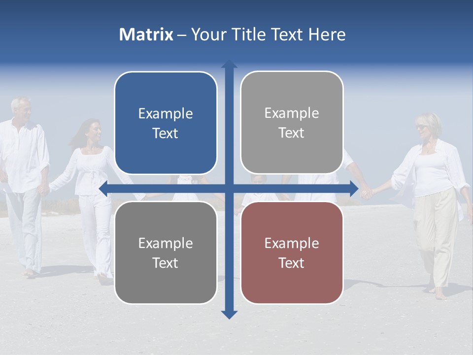 A Family Walking On The Beach Holding Hands PowerPoint Template