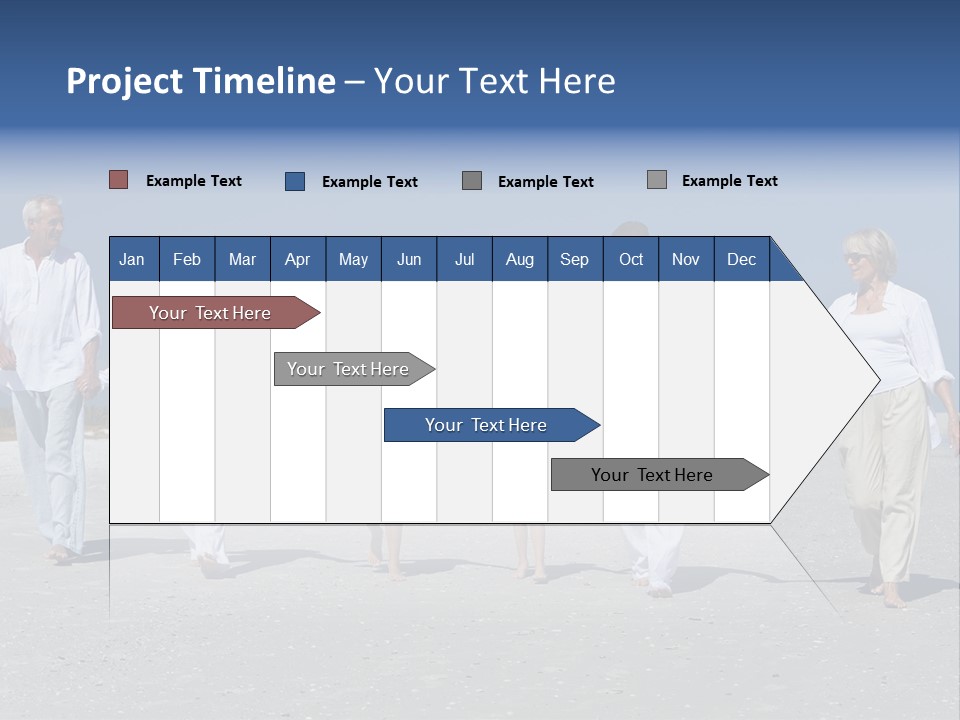 A Family Walking On The Beach Holding Hands PowerPoint Template
