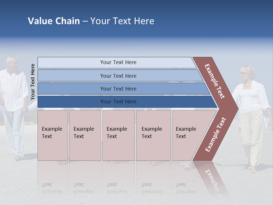 A Family Walking On The Beach Holding Hands PowerPoint Template