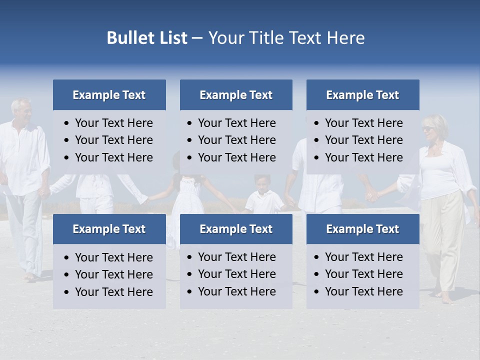 A Family Walking On The Beach Holding Hands PowerPoint Template